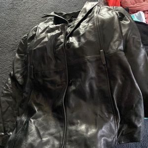 faux leather jacket